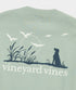Vineyard Vines M LS Marsh Dog Tee DUNE GRASS