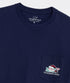 Vineyard Vines M LS Santa Whale List Tee NAUTICAL NAVY
