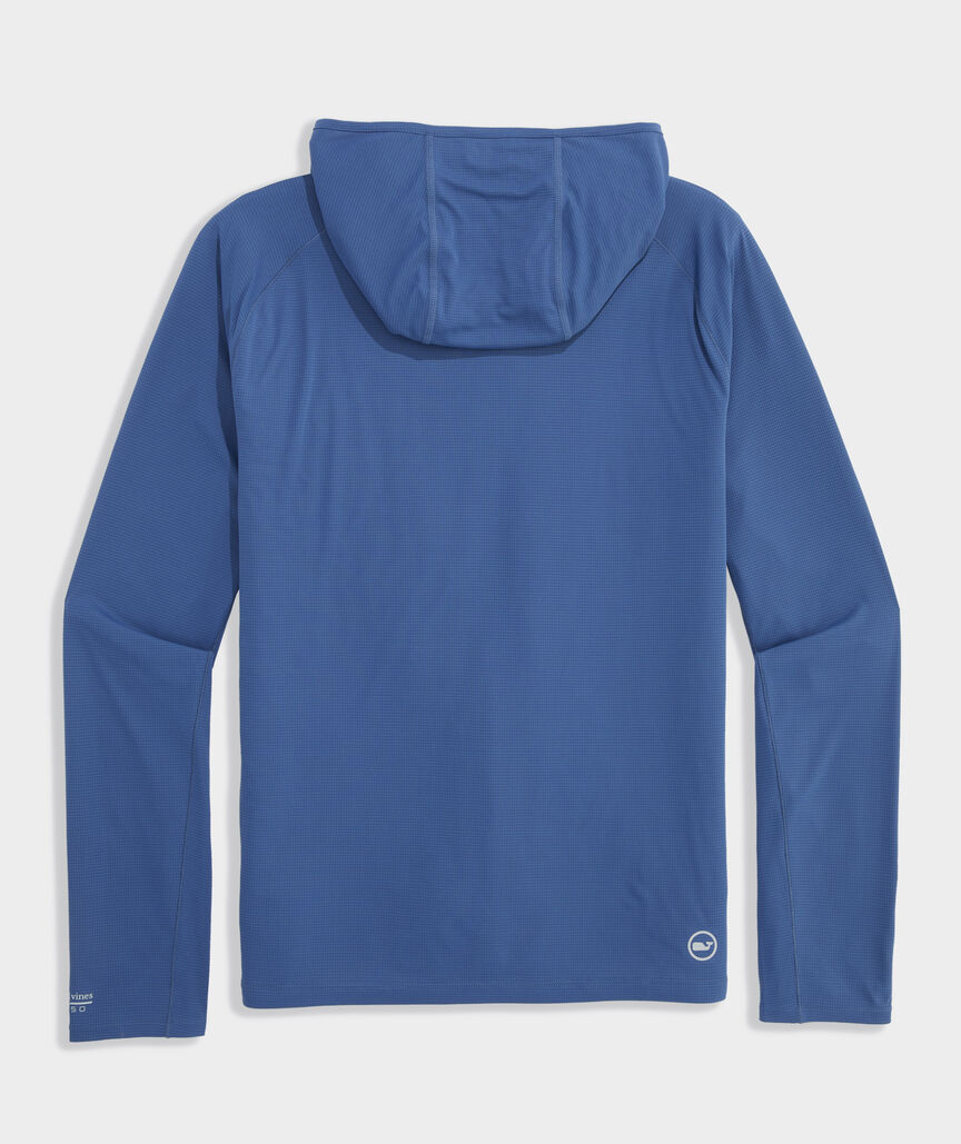 Vineyard Vines M LS Sun Tech Hoodie Tee MOONSHINE