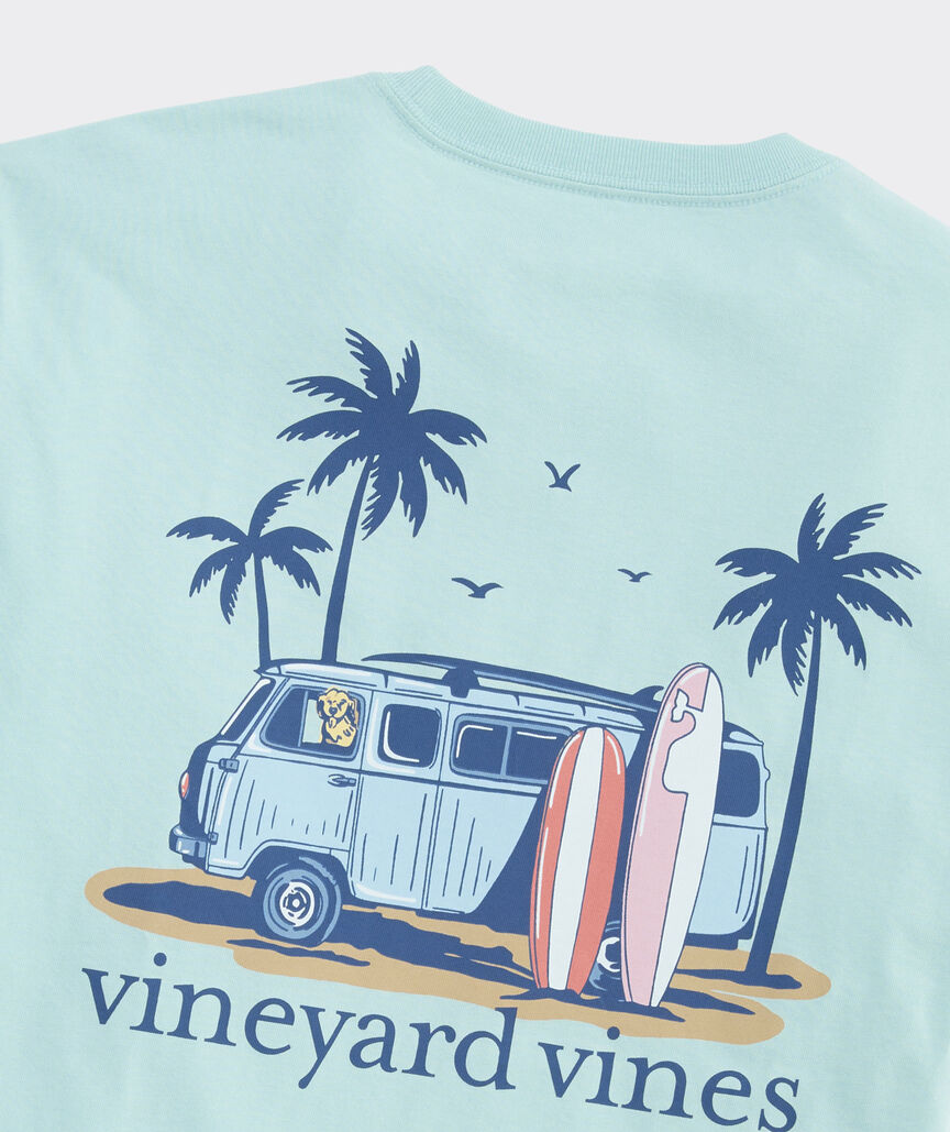 Vineyard Vines M SS Pup & Surf Van Tee MANGROVE MINT