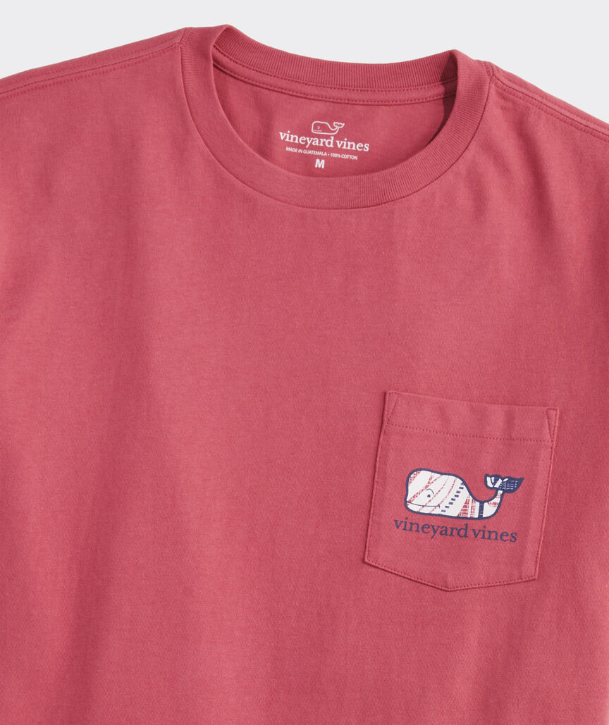 Vineyard Vines M SS Woodblock Whale Fill Tee MARINER