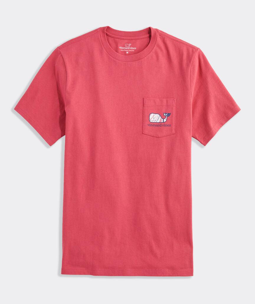 Vineyard Vines M SS Woodblock Whale Fill Tee MARINER