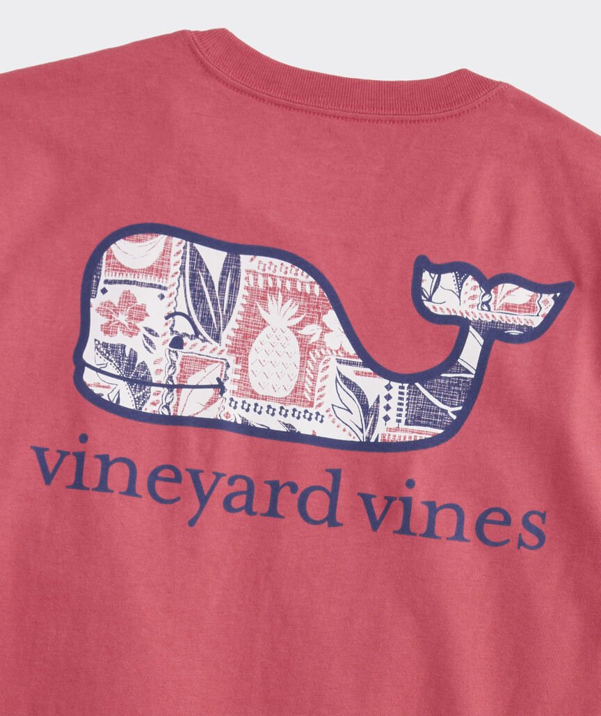 Vineyard Vines M SS Woodblock Whale Fill Tee MARINER
