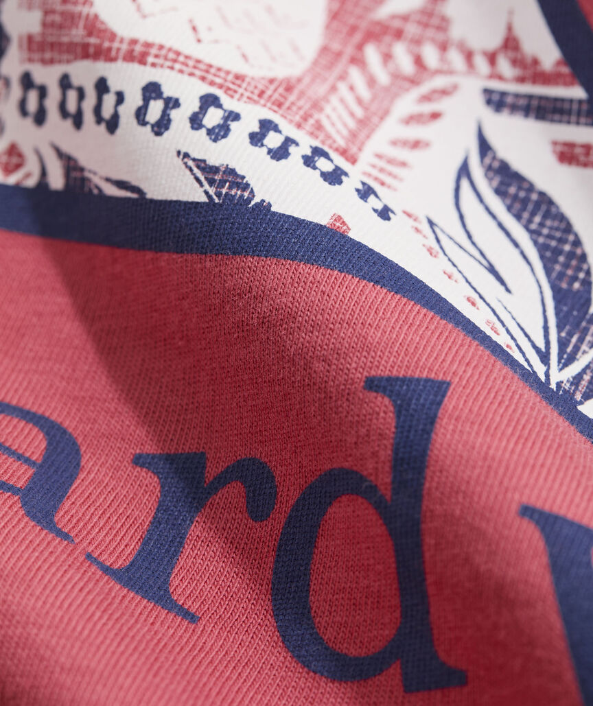 Vineyard Vines M SS Woodblock Whale Fill Tee MARINER