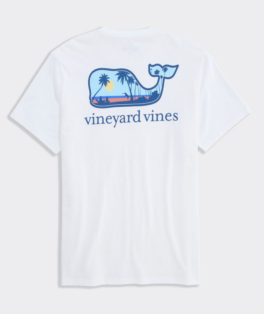 Vineyard Vines M SS Dog Frisbee Whale Fill Tee WHITE CAP
