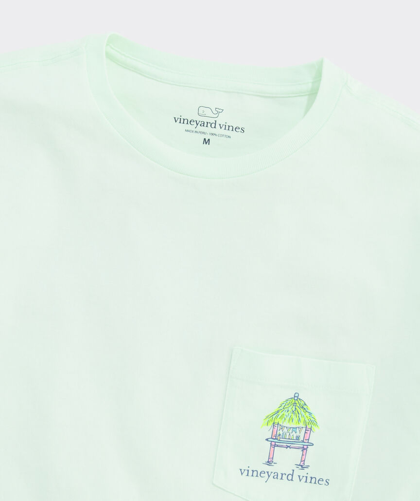 Vineyard Vines M SS Beach Bar Surfboard Logo Tee AQUA GLASS