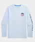 Vineyard Vines M  LS American Dot Harbor Tee ROCKS BLUE