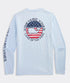 Vineyard Vines M  LS American Dot Harbor Tee ROCKS BLUE