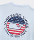 Vineyard Vines M  LS American Dot Harbor Tee ROCKS BLUE