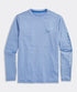 Vineyard Vines M LS Whale Harbor Tee BRACKISH BLUE