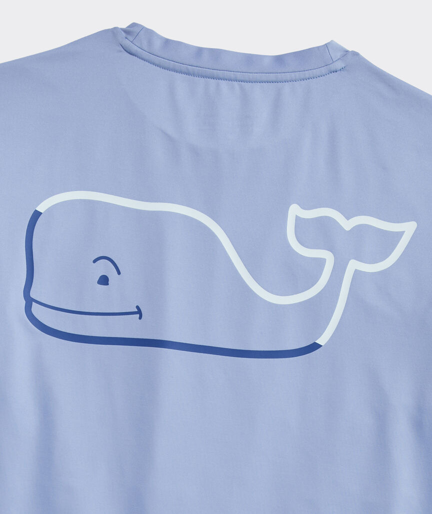 Vineyard Vines M LS Whale Harbor Tee BRACKISH BLUE