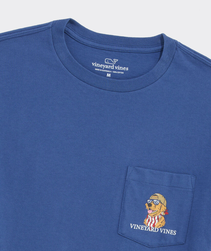 Vineyard Vines M SS America Dog Tee MOONSHINE