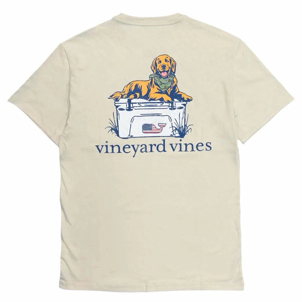 Vineyard Vines M SS Camo Cooler Dog Tee STONE