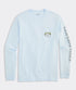Vineyard Vines M LS Flats Watercolor Tee ROCK BLUE