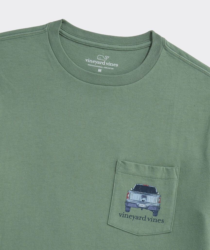 Vineyard Vines M LS Pickup Truck Marsh Dogs OLIVE
