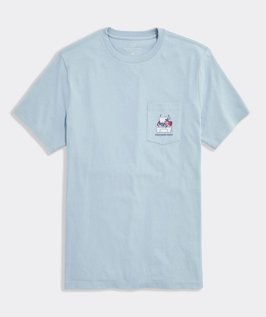 Vineyard Vines M SS Redfish Cooler Tee DEL MAR BLUE