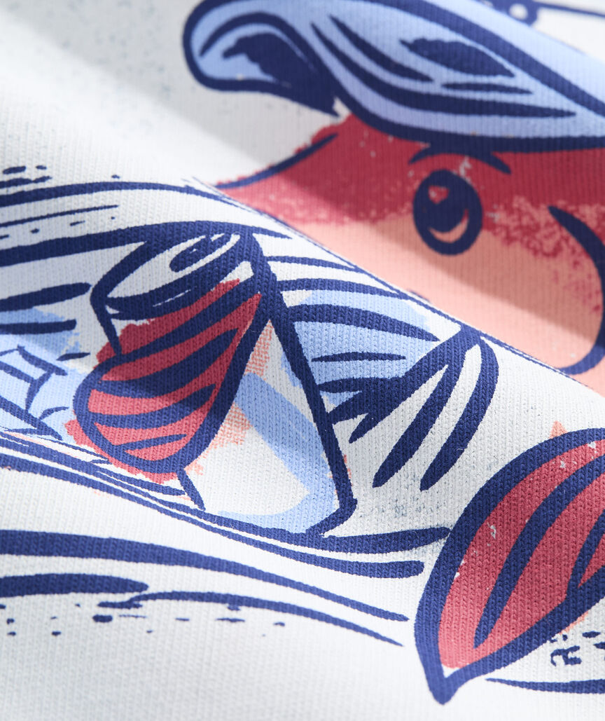 Vineyard Vines M SS Redfish Cooler Tee DEL MAR BLUE