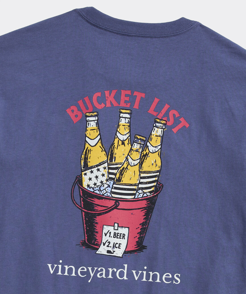 Vineyard Vines M LS Bucket List Tee MOONSHINE