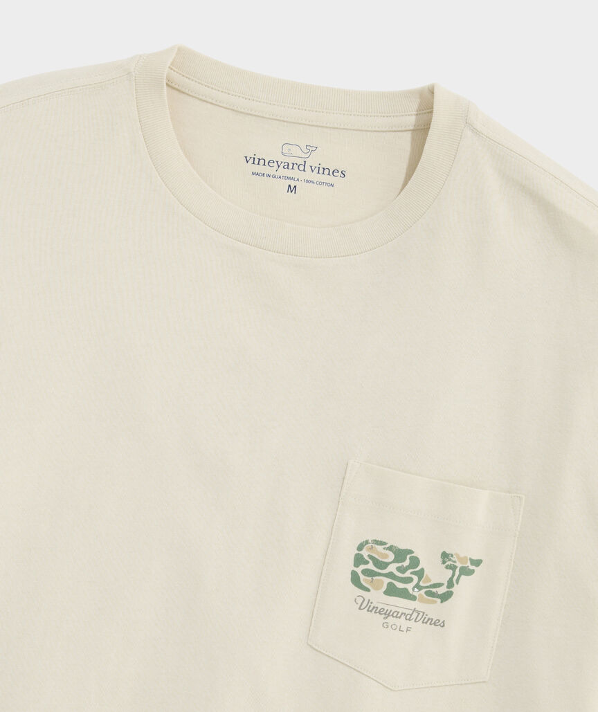 Vineyard Vines M SS Golf Course Whale Fill Tee STONE