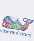 Vineyard Vines M LS Football Field Tee WHITE CAP