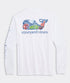 Vineyard Vines M LS Football Field Tee WHITE CAP