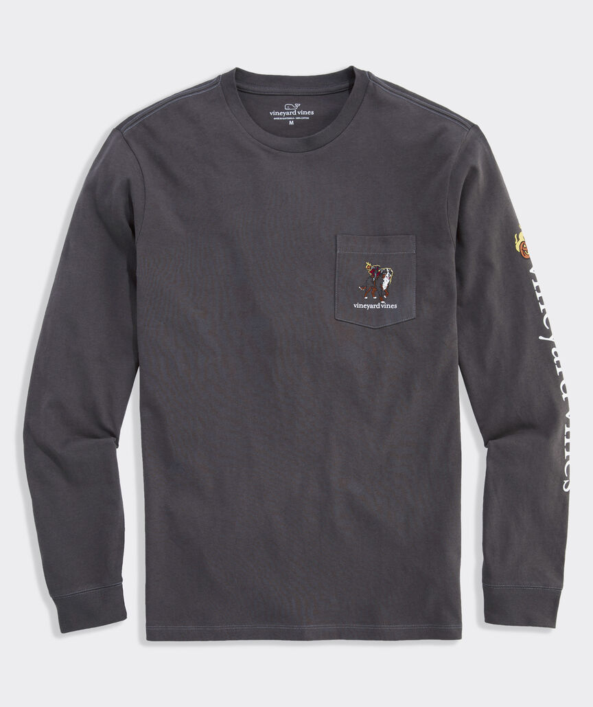 Vineyard Vines M LS Headless Horseman Dog Tee EVENING SKY