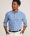 Vineyard Vines M LS Skysail Gingham Performance Cotton Shirt BLUE BAY