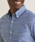 Vineyard Vines M LS Skysail Gingham Performance Cotton Shirt BLUE BAY