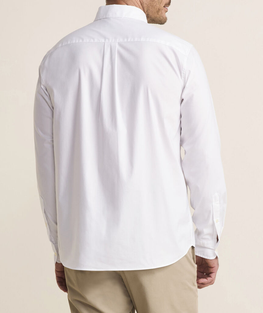 Vineyard Vines M LS Breakwater Performance Shirt WHITE