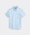 Vineyard Vines M SS Surfside Linen Shirt AQUA HAZE