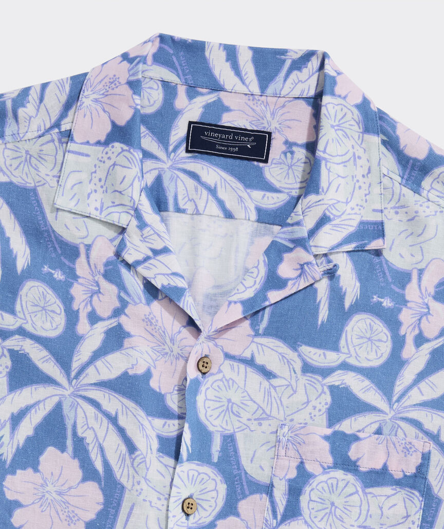 Vineyard Vines M Palmarita Linen Shirt COASTLINE