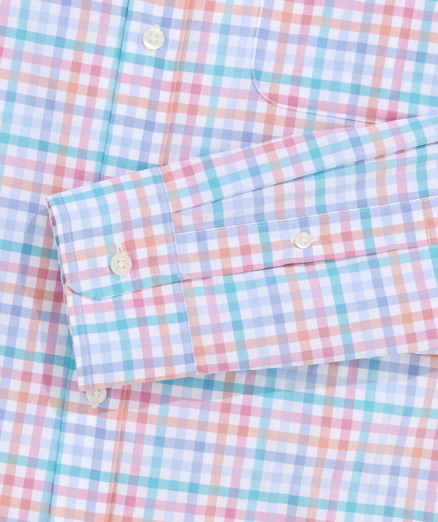 Vineyard Vines M LS Mangrove Tattersall TOUCAN