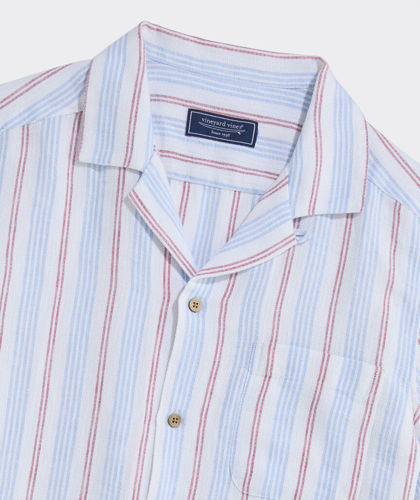 Vineyard Vines M SS Cabana Textured Shirt JAKE BLUE