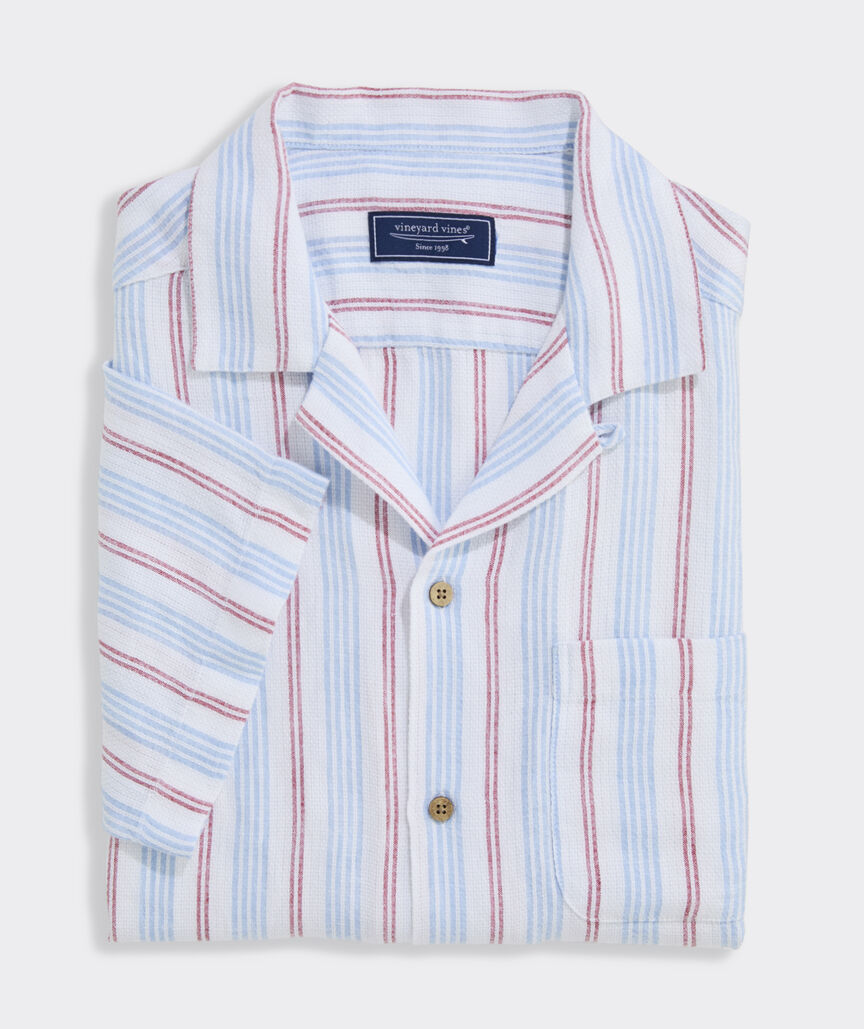 Vineyard Vines M SS Cabana Textured Shirt JAKE BLUE