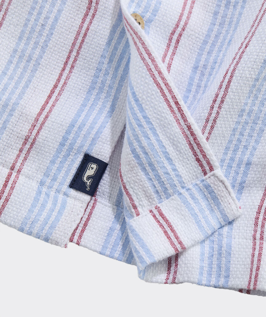 Vineyard Vines M SS Cabana Textured Shirt JAKE BLUE