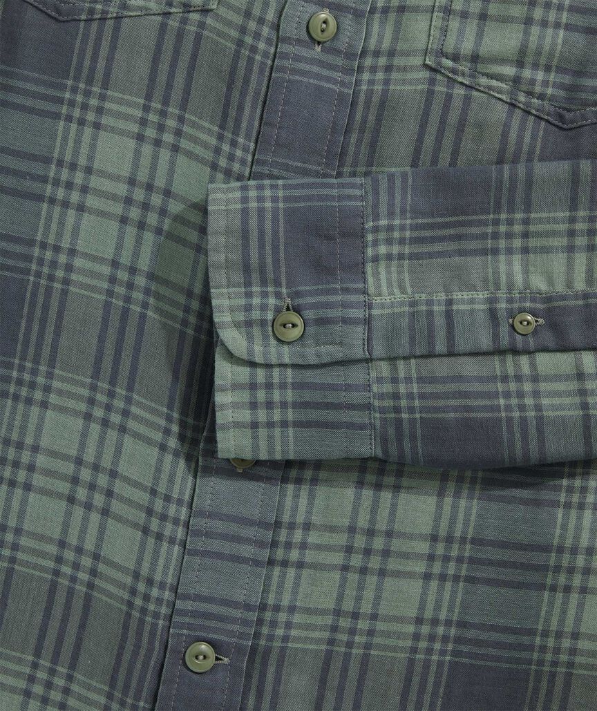 Vineyard Vines M Chiller Plaid Double Cloth Shirt OLIVE DUSK