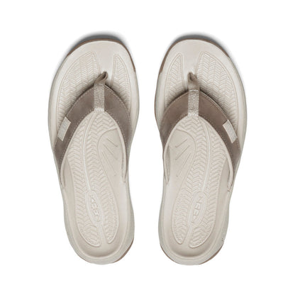 KEEN W Kona Leather Flip Flop BRINDLE / SILVER BIRCH