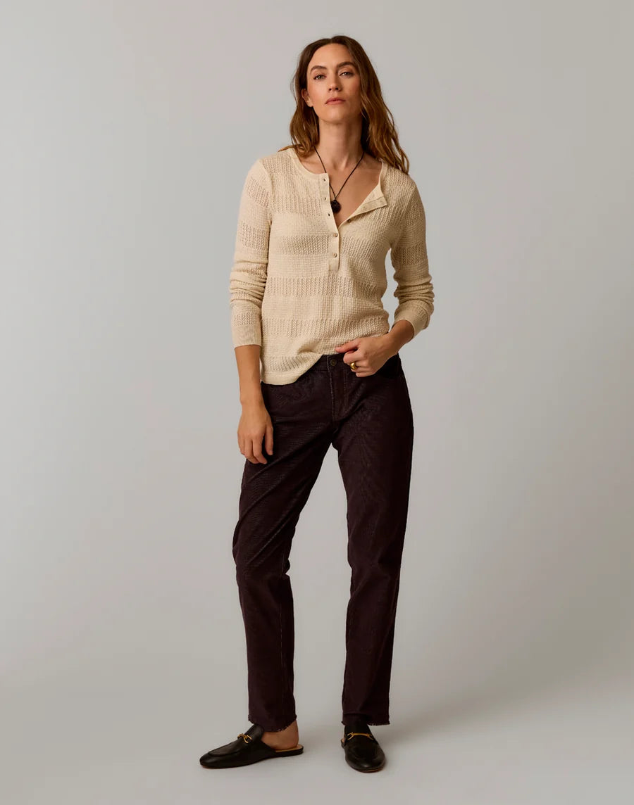 Carve Designs W Amara Pointelle Sweater BIRCH