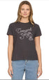 Flag & Anthem W SS Cowgirl Songs Tee BLACK