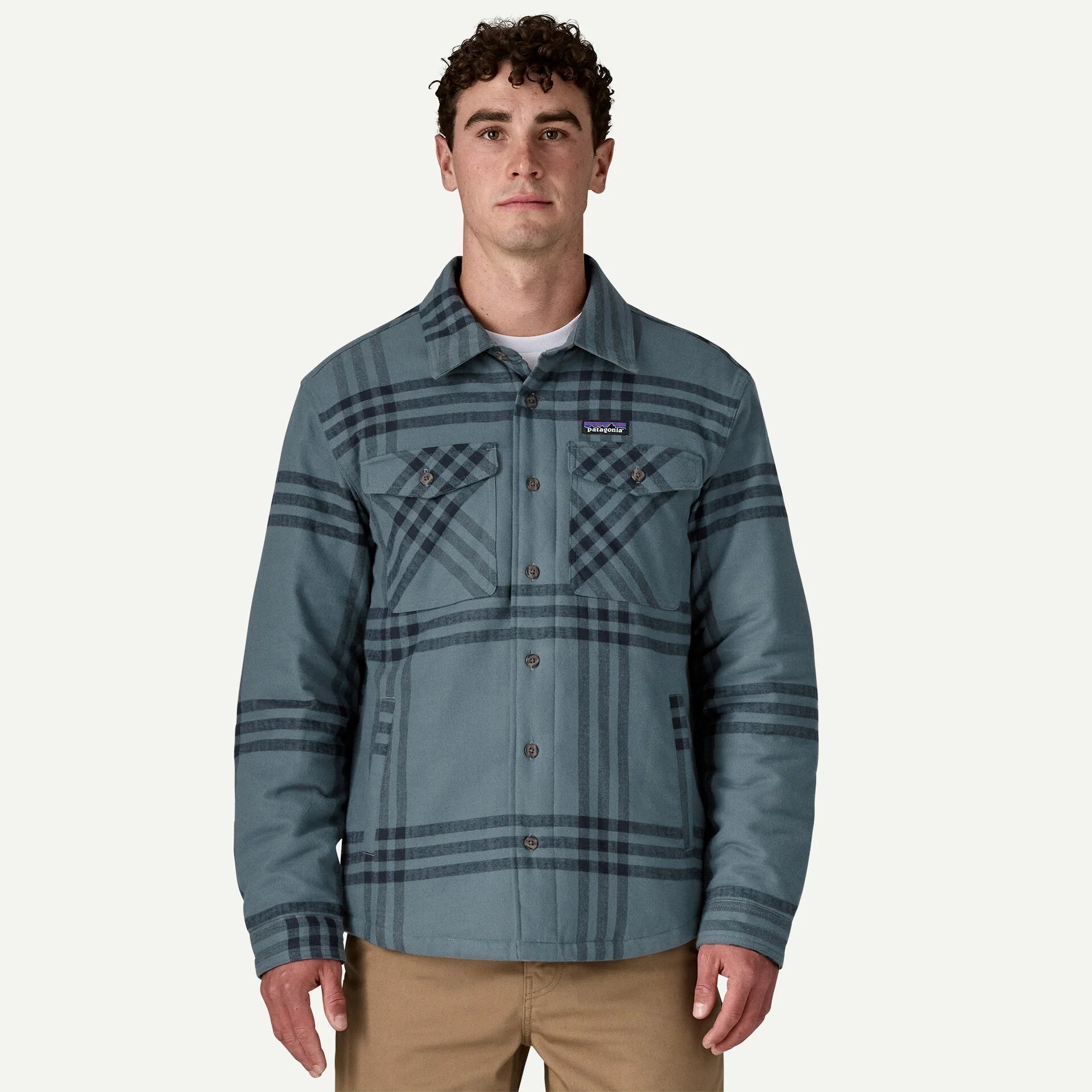 Patagonia M LW Insulated Fjord Flannel PLUME GREY