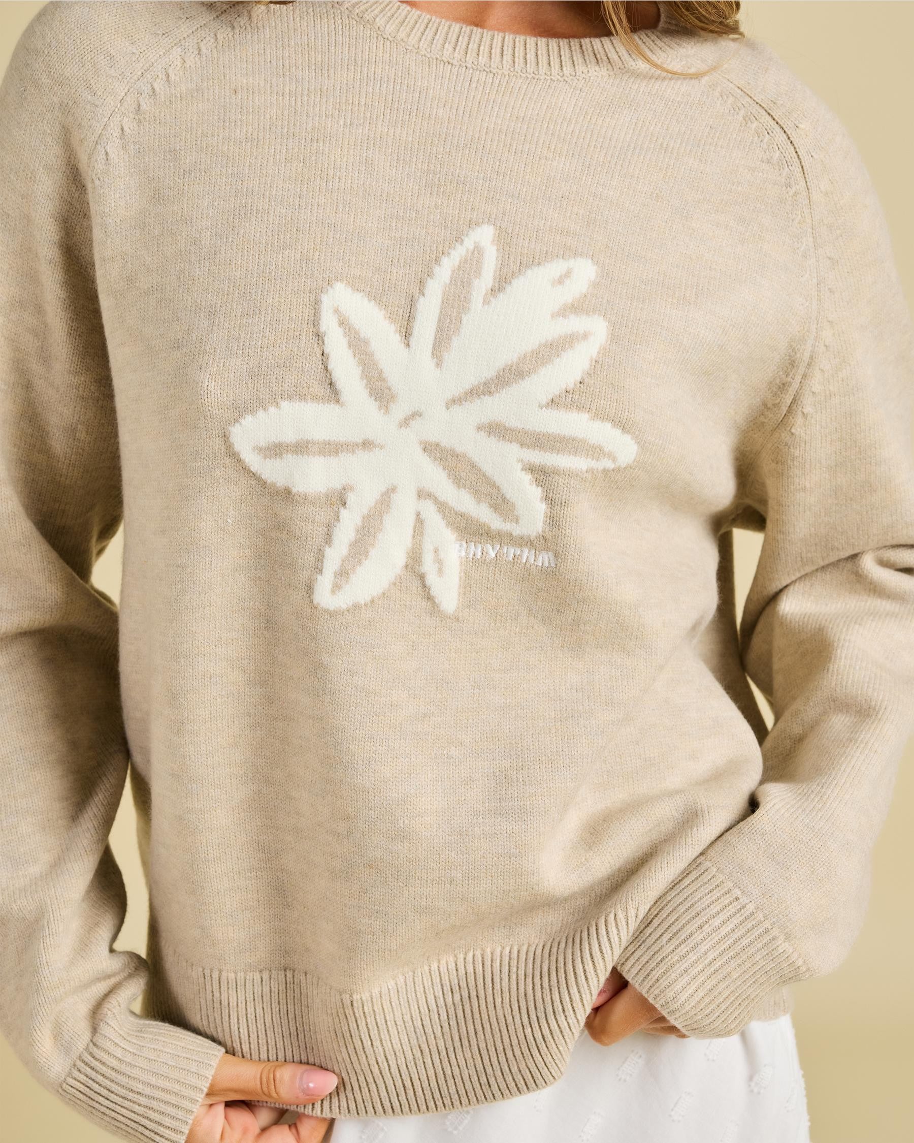 Rhythm W Sanctuary Crew Neck Knit Jumper TAUPE