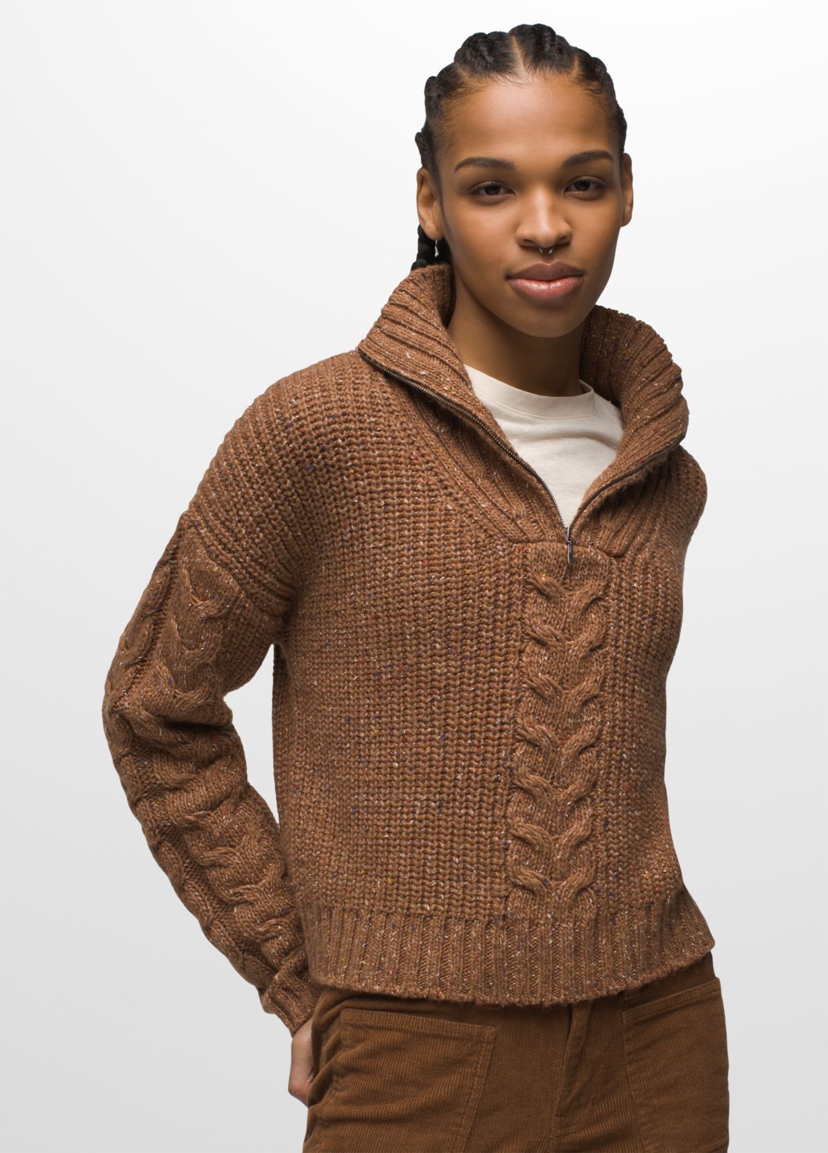 PrAna W Laurel Creek Sweater SEPIA