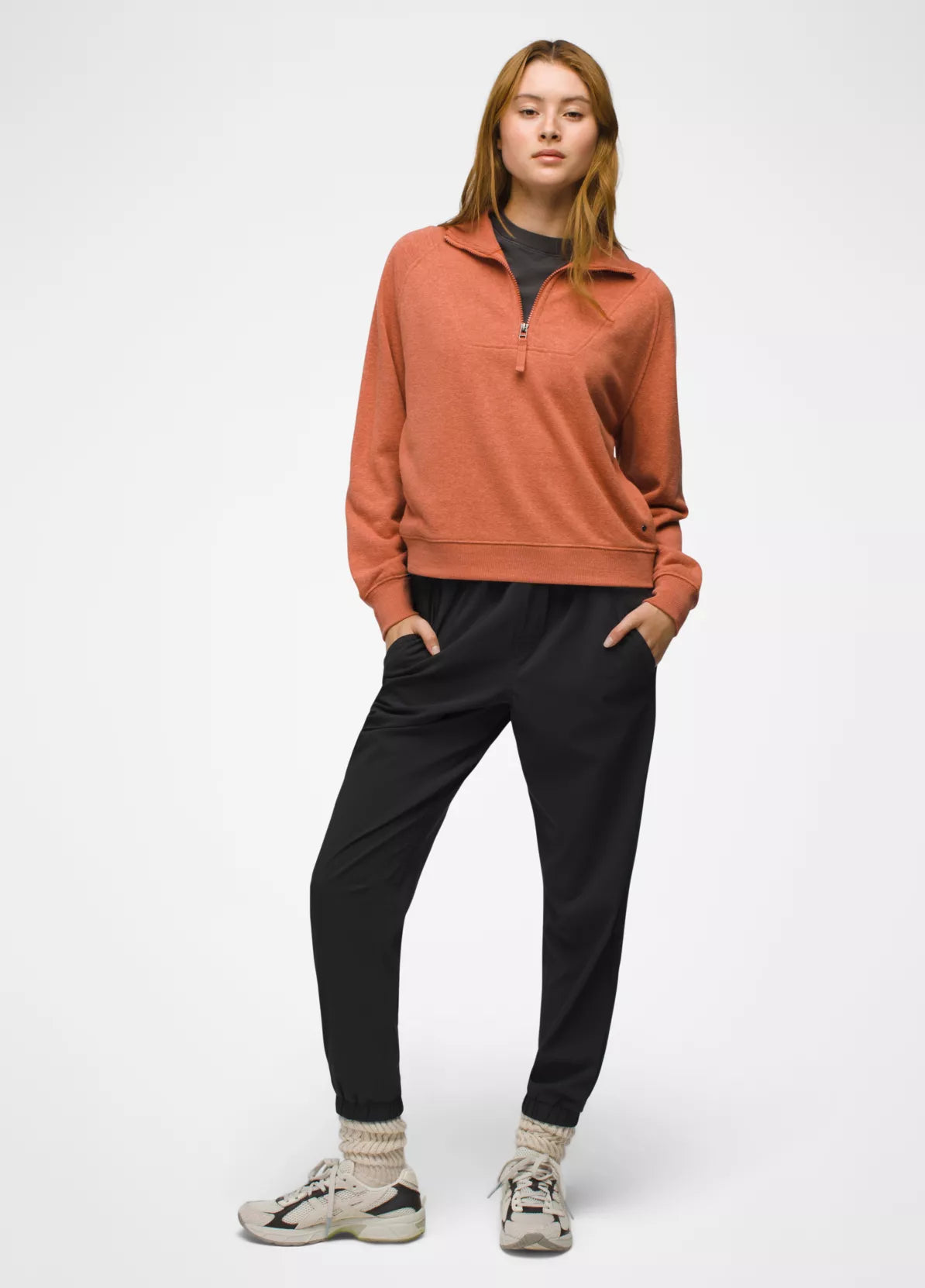 prAna W Cozy Up Pullover TERRACOTTA HEATHER