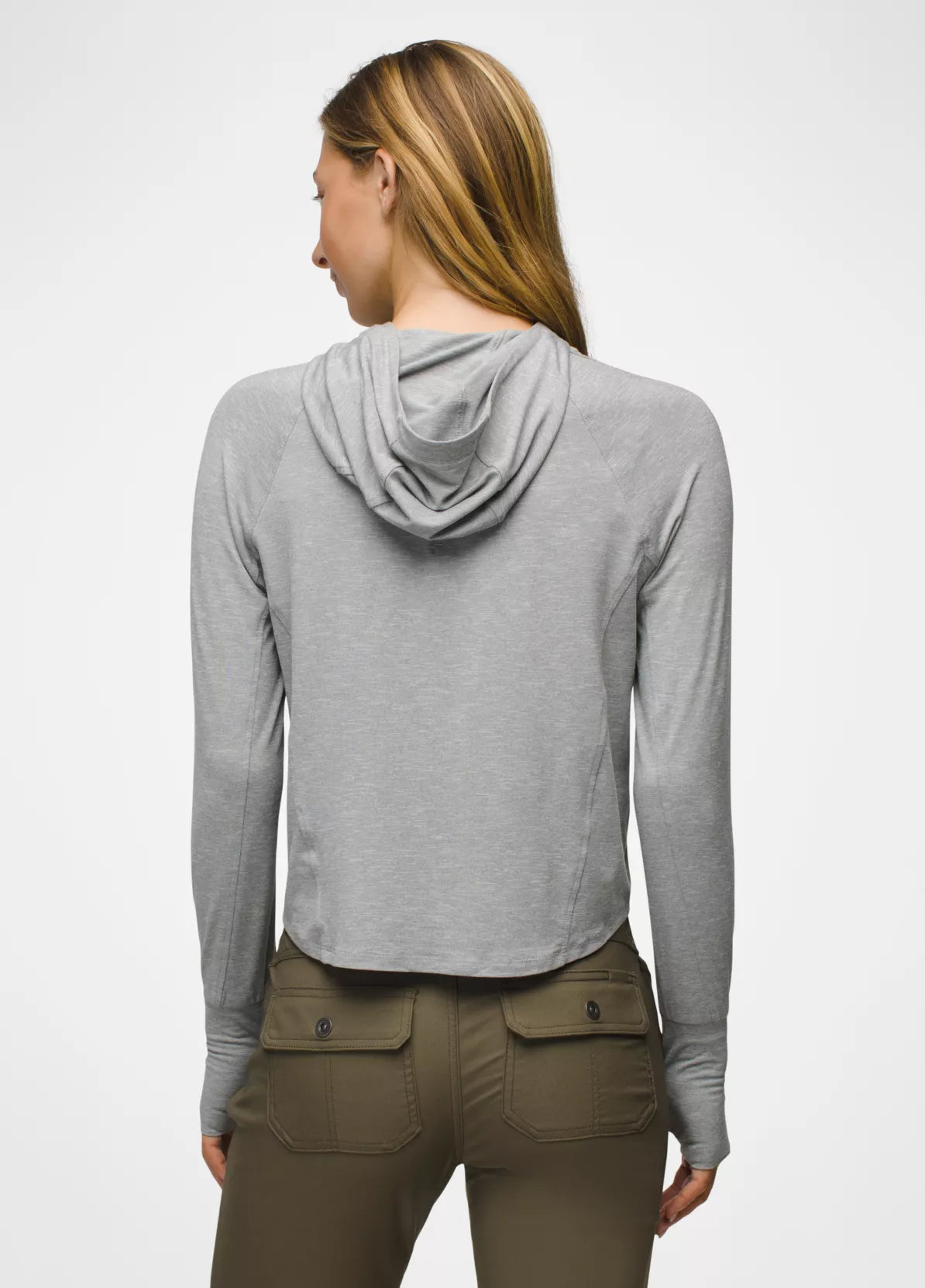 prAna W LS Sol Searcher Sun Hoodie HEATHER GREY