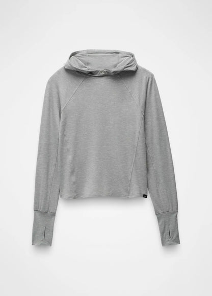 prAna W LS Sol Searcher Sun Hoodie HEATHER GREY