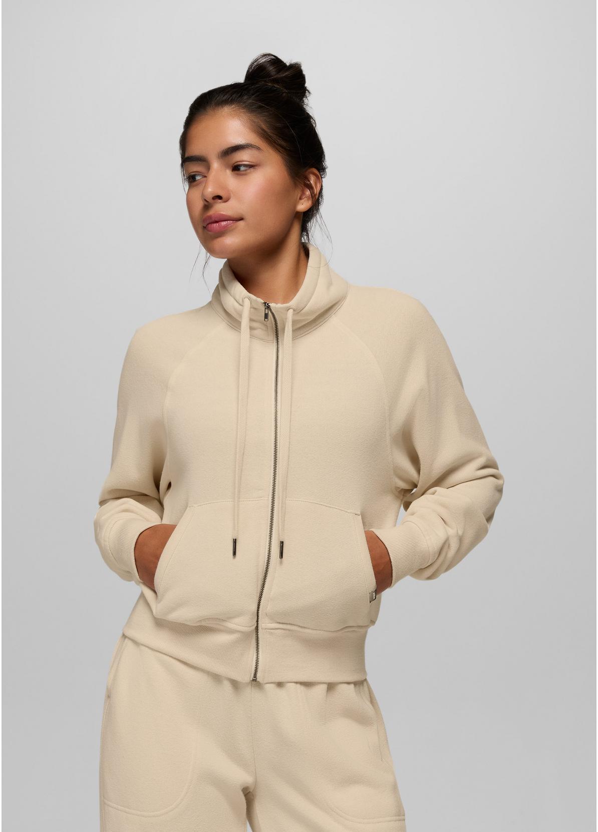 prAna W Cozy Up Full Zip CANVAS HEATHER