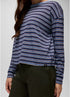 prAna W LS Cozy Up Crew CAPULET BLUE STRIPE