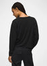 prAna W LS Cozy Up Mock Neck BLACK