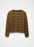 prAna W LS Cozy Up Crew SEPIA STRIPE