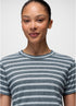 prAna W SS Cozy Up Crew GLACIER SKIES STRIPE
